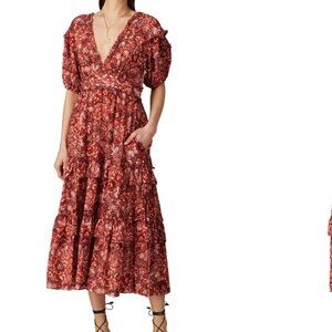 Ulla Johnson Floral Amora Dress in size 0